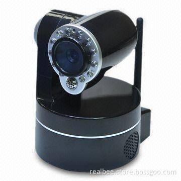 Auto Varifocal IP Camera with Pan/Tilt and MSN Server and Free DDNS, Sized 98 x 110 x 130mm